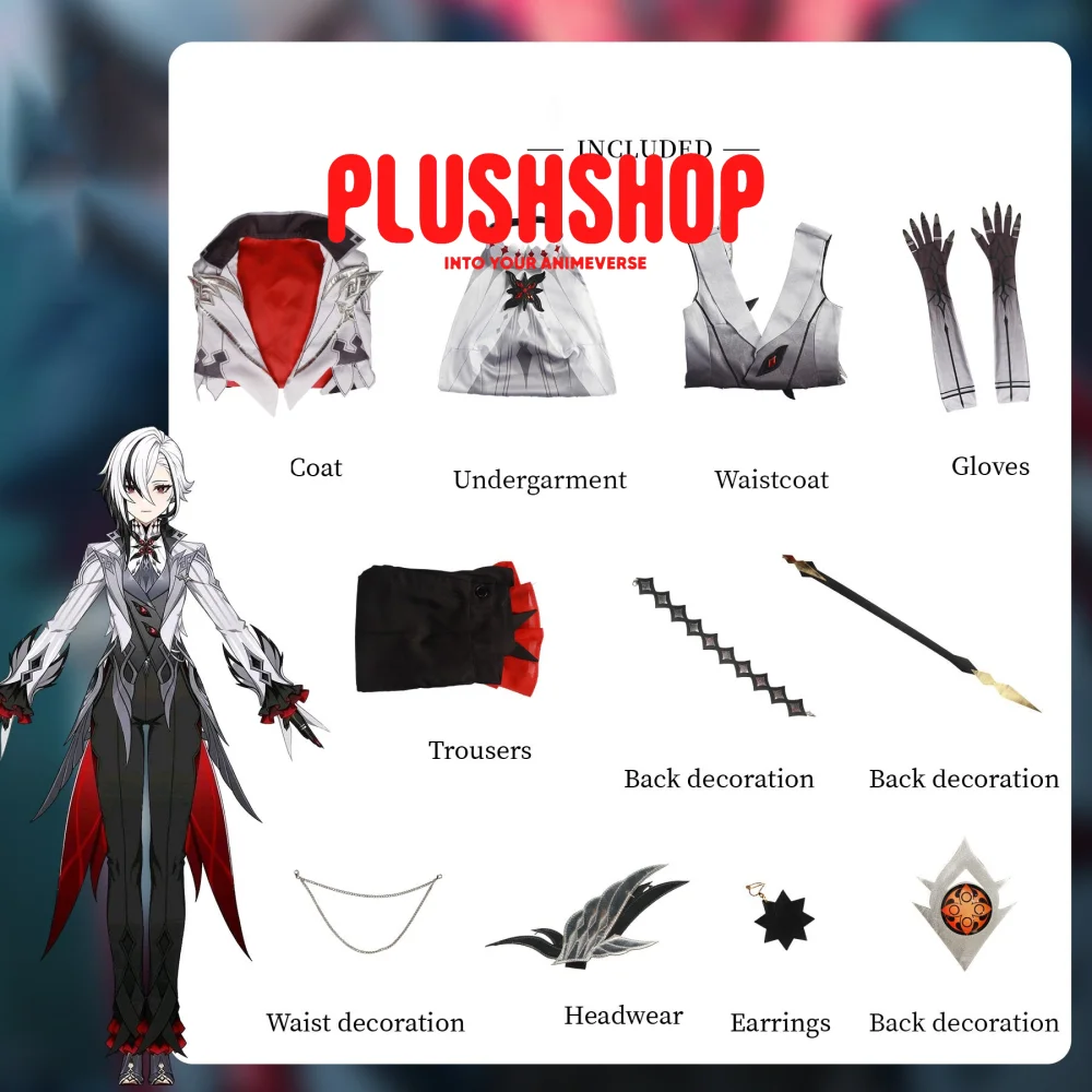 Genshin Impact Arlecchino Cosplay Costume Full Set - Image 14