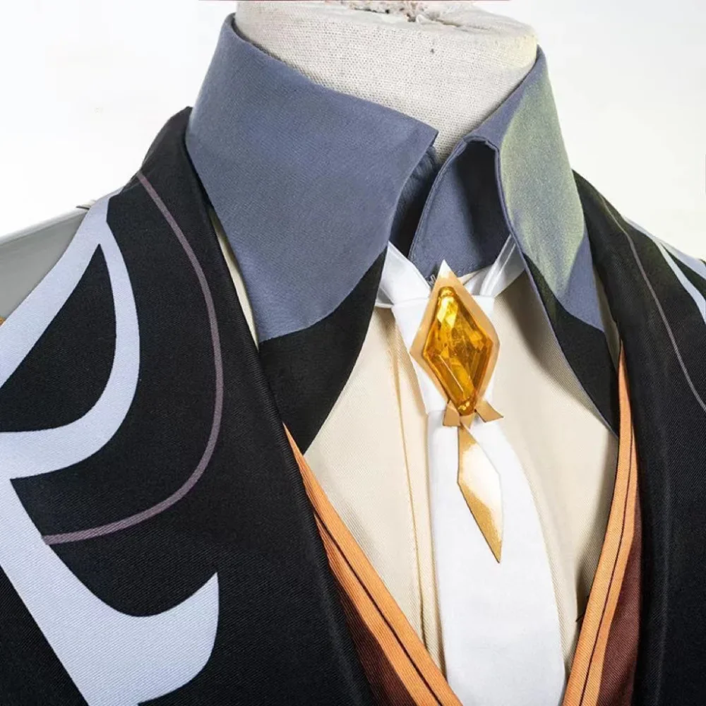 Genshin Impact Zhongli Cosplay Costume Full Set Wig Costume - Image 5