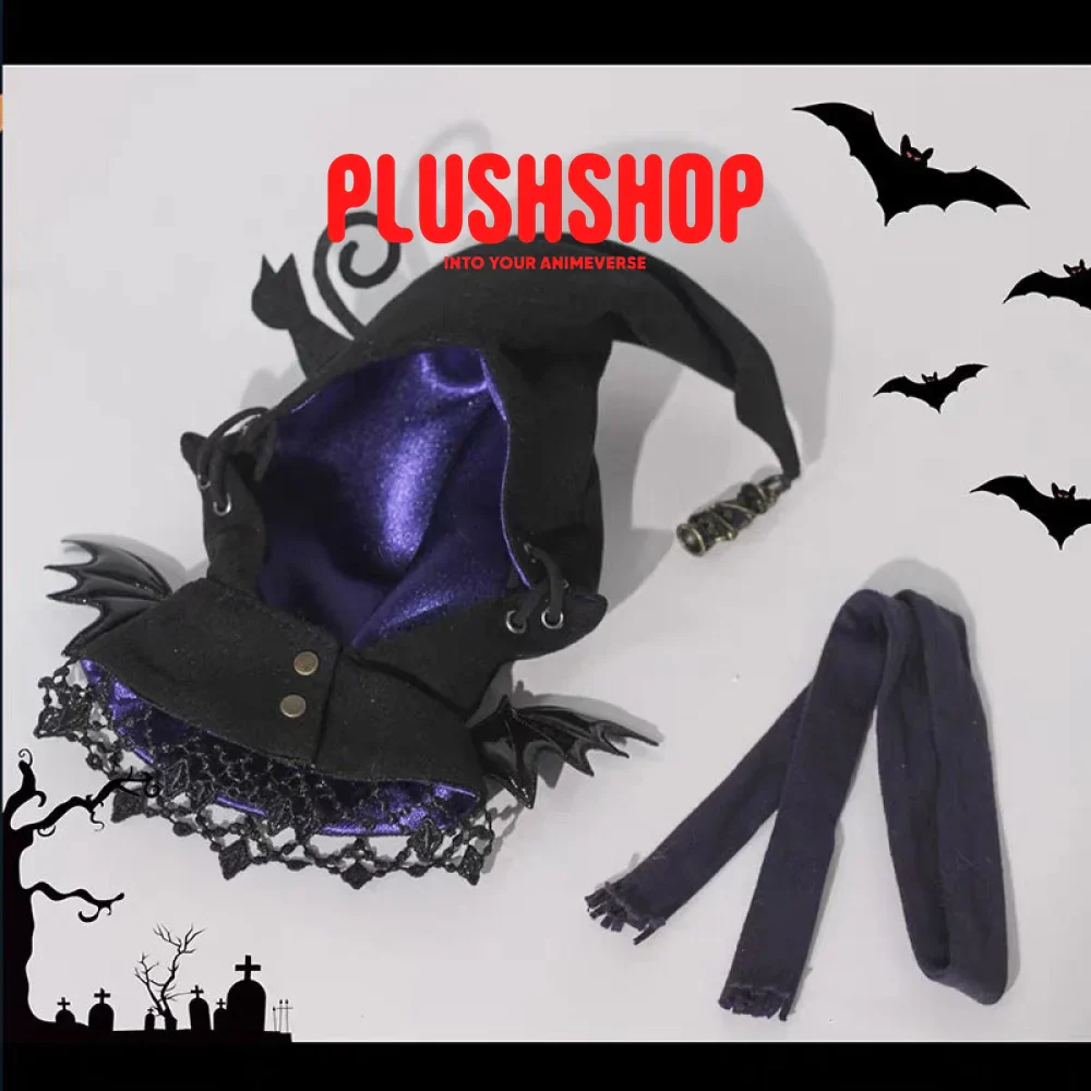 [Halloween Limited]Black Cat & Witch Hat Outfit For 4IN Doll - Image 6